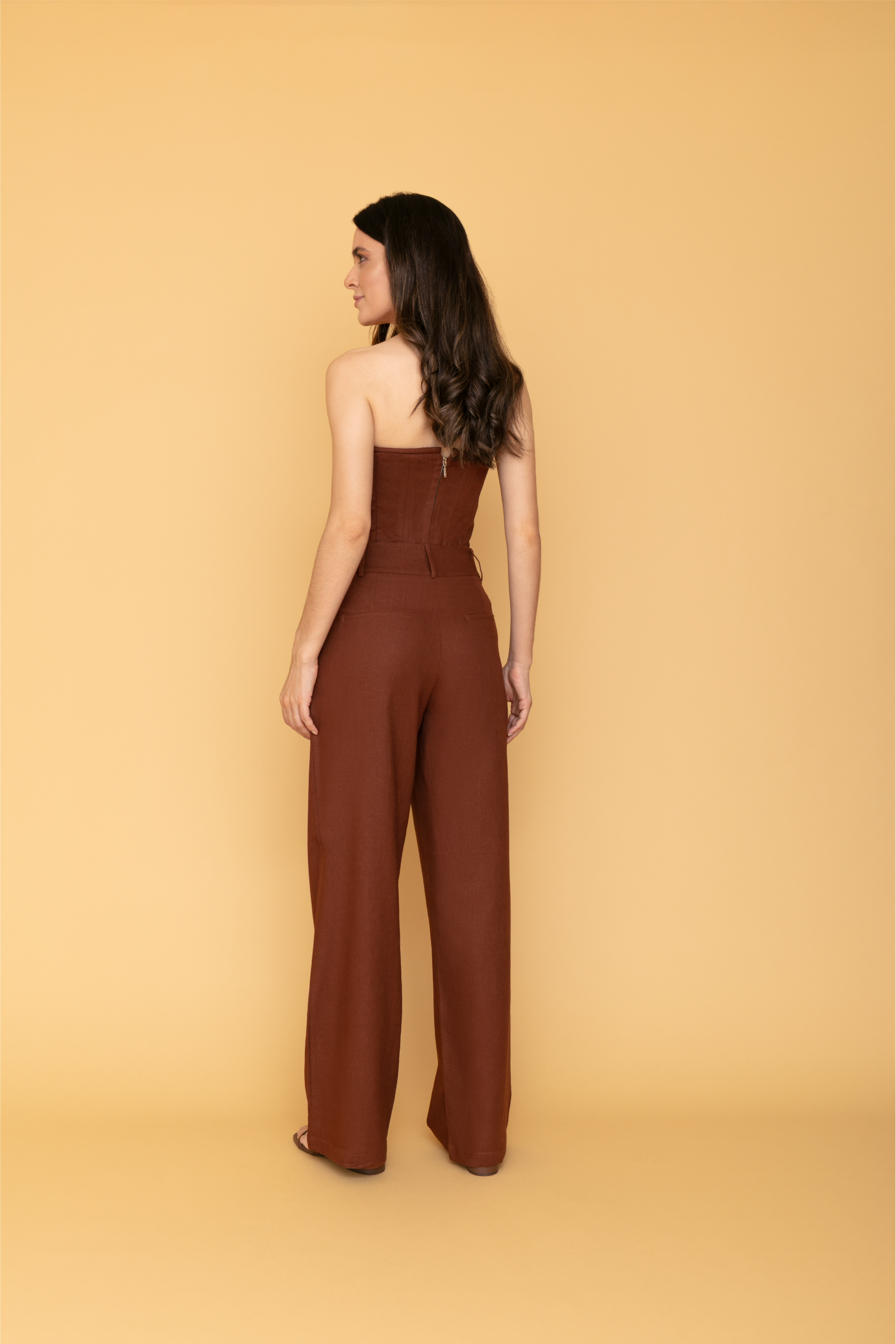 Calça de Linho Marrom - Joan